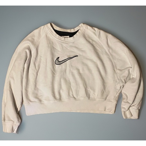 VTG Nike Oversized Cropped Crewneck Sweatshirt XL Swoosh Late 90s Y2K Streetwear - Picture 2 of 10